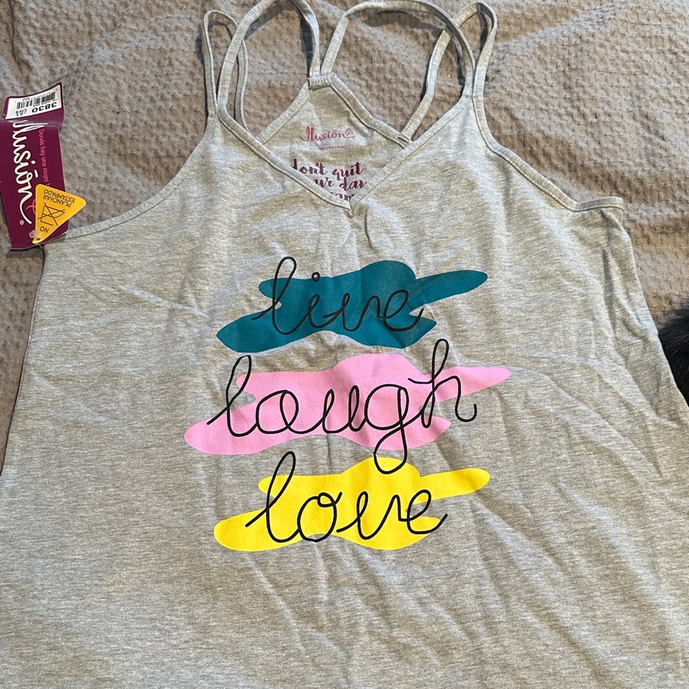 Women's Gray Tank Top - Live Laugh Love